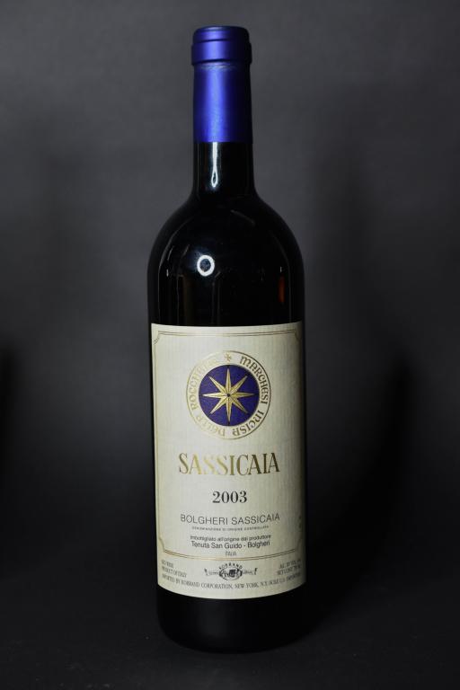 2003 San Guido Sassicaia Bolgheri Wine: Includes (1) Unopened 2003 San Guido "sassicaia" Bolgheri Wine From Tuscany Pick Up Only. From Local Estate. Must Be 21 To Purchase And Show Valid Identification Upon Pick Up.
