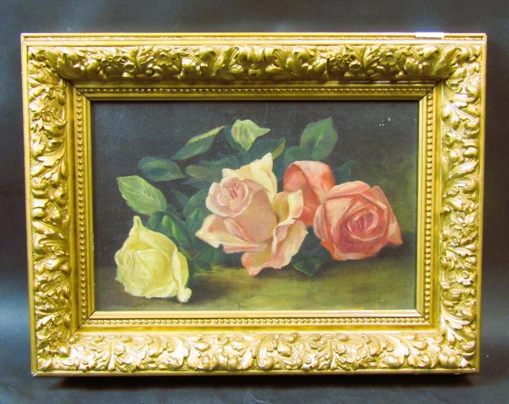 Oil On Canvas Roses Still Life (1 of 3)