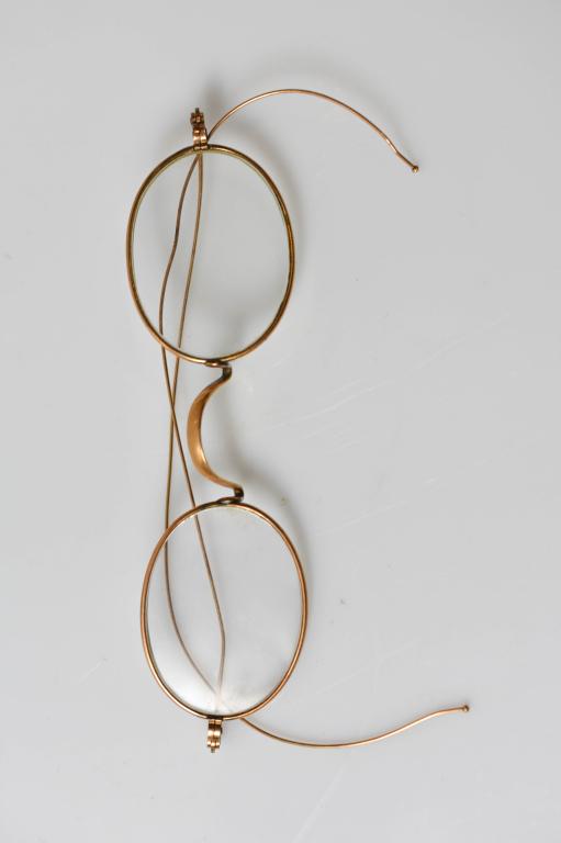 14k Gold Framed Spectacles: 14k Rose Gold Framed. 7.5 Dwt Total.