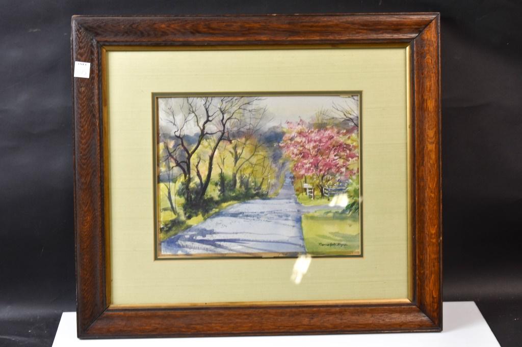 Ranulph Bye "flowering Crab Apple" Watercolor: Includes A Ranulph Bye Watercolor Titled, "flowering Crab Apple" And Dated April 21, 1981.