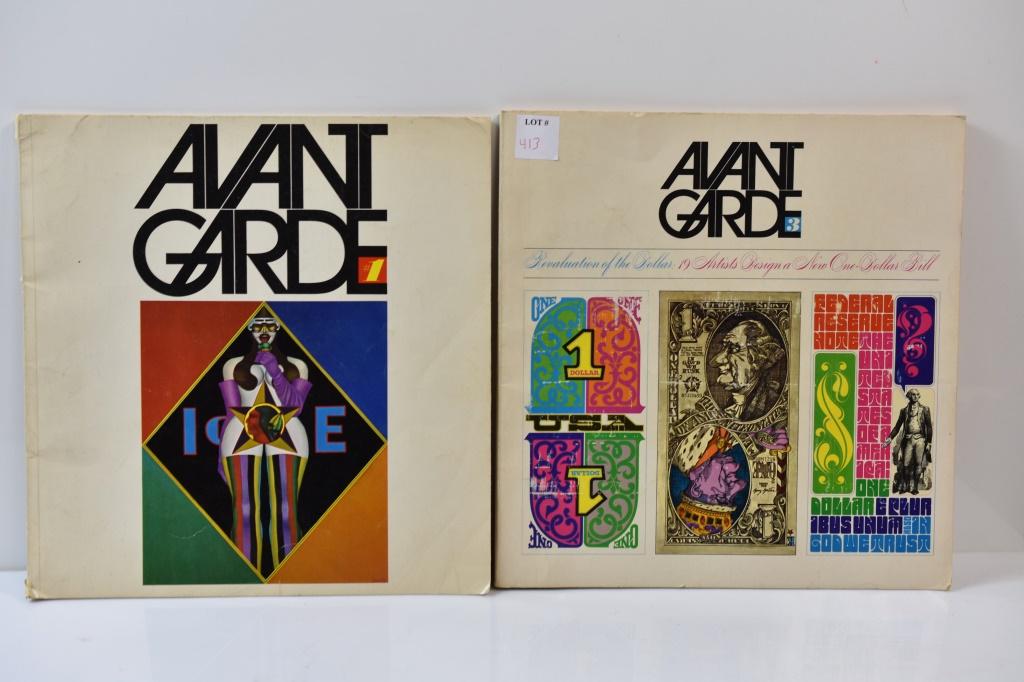 Avant Garde Portfolio Books: Including (2) Avant Garde Books Showcasing 19 Artists Redesigning The American Dollar Bill Among Other Art Pieces