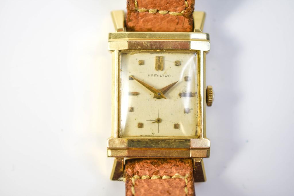 14k Gold Hamilton Mens Wrist Watch (1 of 10)