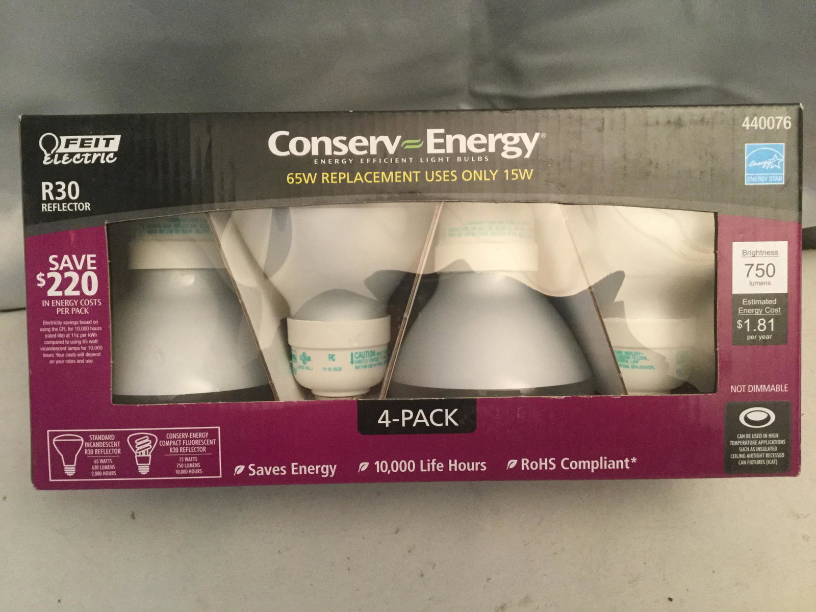 4 Pack FEIT LED Spot Light R30: Light Bulbs