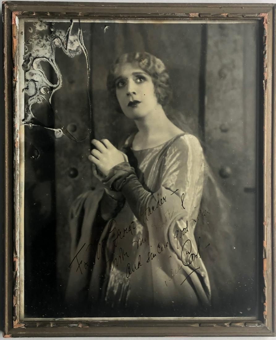 MOVIE ACTRESS JANE COWL AUTOGRAPH PHOTO: VINTAGE MOVIE ACTRESS JANE COWL AUTOGRAPHED PHOTO - EARLY 20TH CENTURY