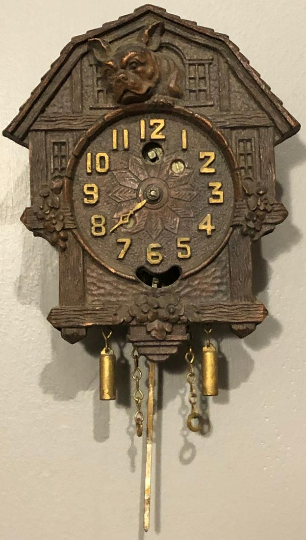 LOT 2 VINTAGE PENDULETTE CLOCKS - AS IS: LOT 2 VINTAGE PENDULETTE WALL CLOCKS - AS ISâ€¦PARTS / REPAIR