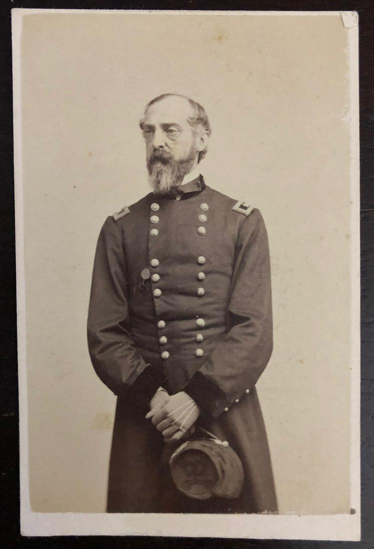 ORIGINAL & RARE GENERAL GEORGE G. MEADE CIVIL WAR: MAJOR GENERAL MEADE DEFEATED CONFEDERATE GENERAL ROBERT E. LEE IN THE 'BATTLE OF GETTYSBURG' - F. GUTEKUNST PHOTOGRAPHER PHILADELPHIA
