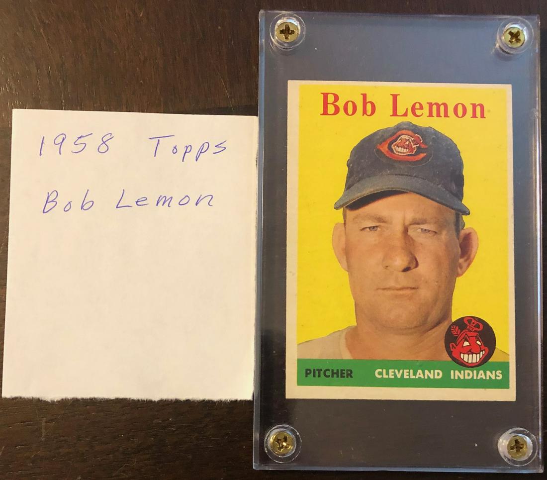 1958 TOPPS BOB LEMON BASEBALL CARD: 1958 TOPPS BOB LEMON BASEBALL CARD