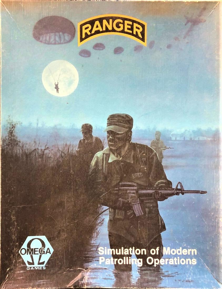 VINTAGE RANGER MILITARY GAME IN ORIGINAL BOX: "RANGER SIMULATION OF MODERN PATROLLING OPERATIONS" - OMEGA GAMES