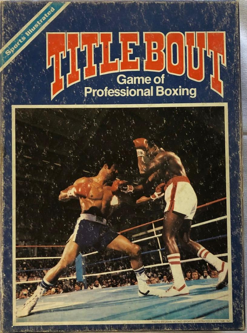 VINTAGE "TITLEBOUT" BOXING GAME IN ORIGINAL BOX: SPORTS ILLUSTRATED GAME OF PROFESSIONAL BOXING - 1979 THE AVALON HILL GAME CO. BALTIMORE, MD.