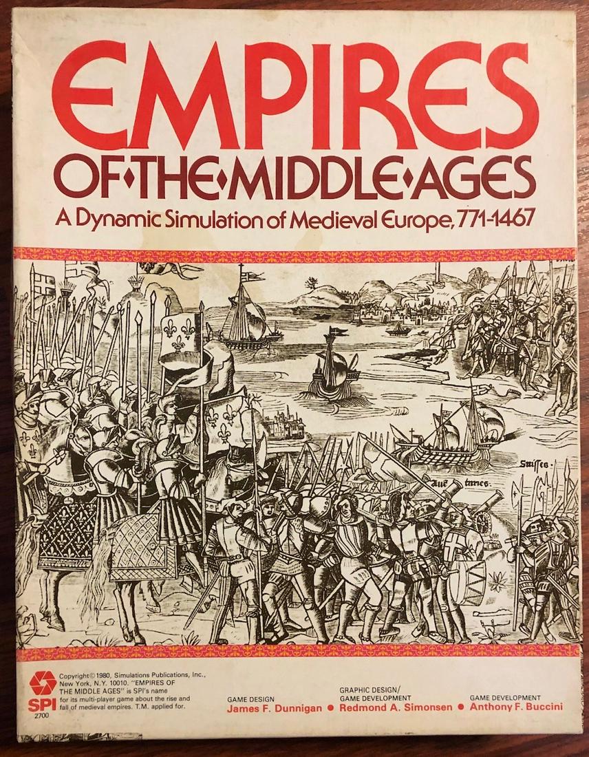 VINTAGE "EMPIRES OF THE MIDDLE AGES" BOARD GAME: A DYNAMIC SIMULATION OF MEDIEVAL EUROPE 771 - 1467