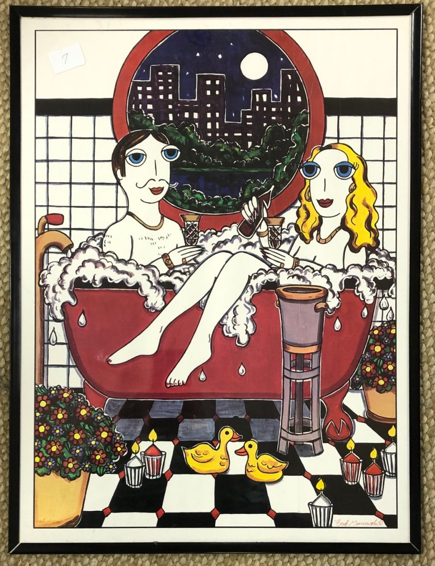 VINTAGE FRED GONSOWSKI LIMITED EDITION PRINT / POSTER: VINTAGE FRED GONSOWSKI LIMITED EDITION PRINT / POSTER #165/1000 - ARTIST SIGNED - 24 1/8" X 18 1/8"