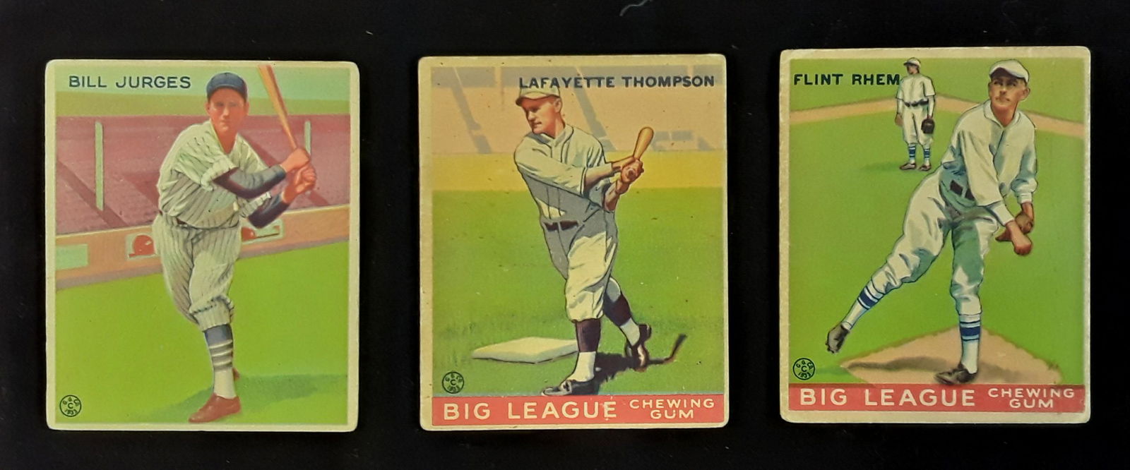 LOT 3 GOUDEY 1933 BASEBALL CARDS (1 of 3)