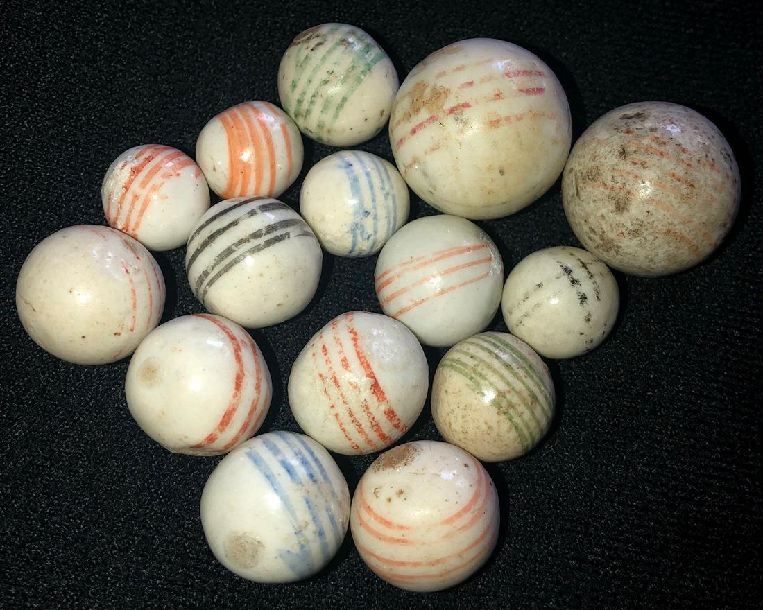 LOT 15 19TH C. CHINA MARBLES (1 of 3)