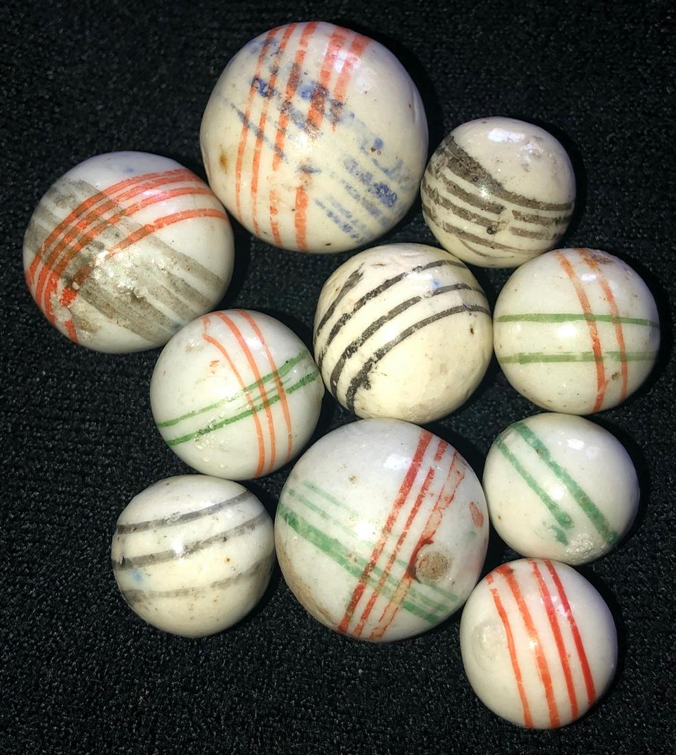 LOT 10 19TH C. CHINA MARBLES (1 of 3)