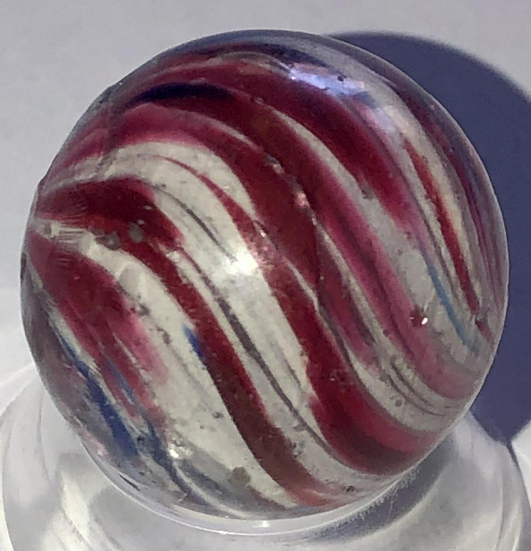 EARLY GLASS END-OF-DAY LUTZ SWIRL MARBLE WITH MICA (1 of 13)