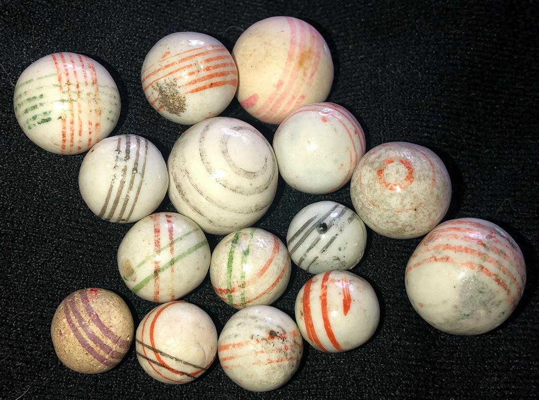 LOT 15 19TH C. CHINA MARBLES (1 of 6)