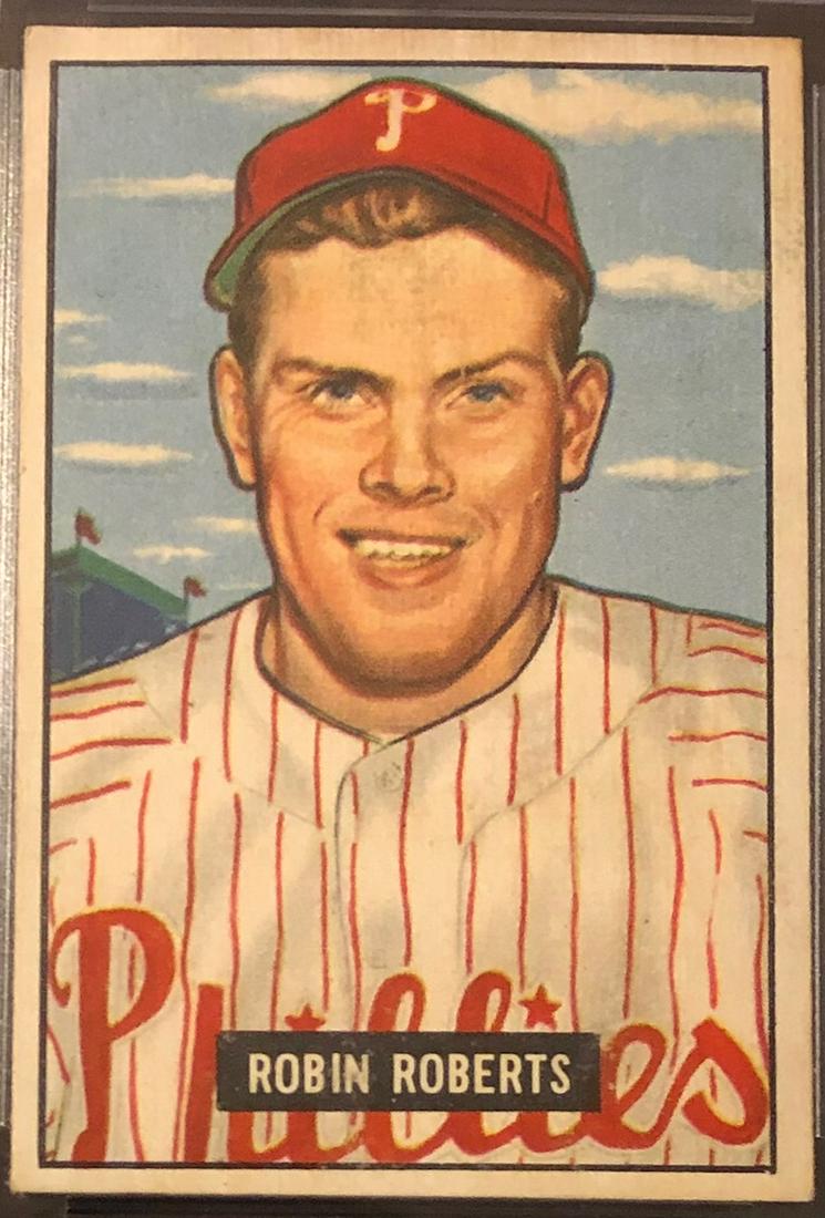 1951 BOWMAN HOF ROBIN ROBERTS BASEBALL CARD (1 of 3)