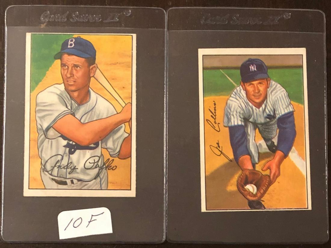 LOT 2 BOWMAN 1952 BASEBALL CARDS (1 of 5)