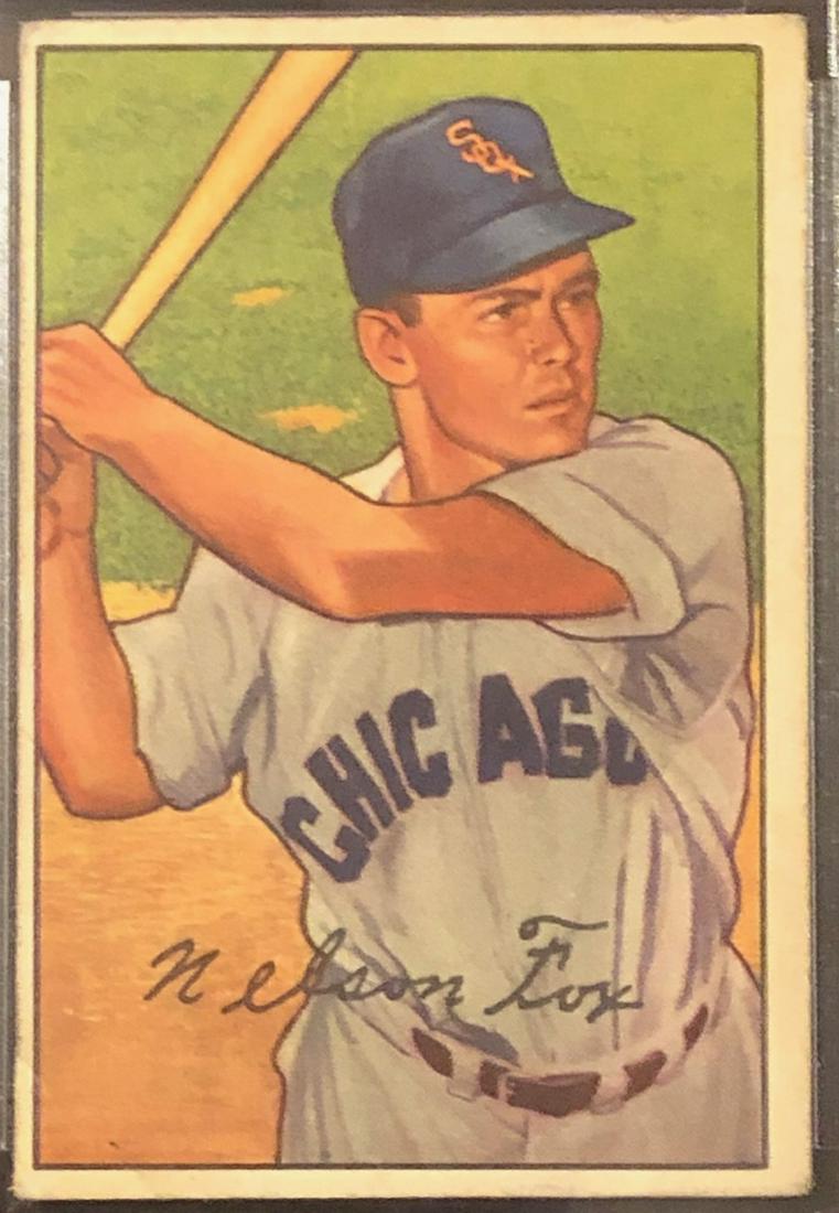1952 BOWMAN NELSON FOX BASEBALL CARD (1 of 3)