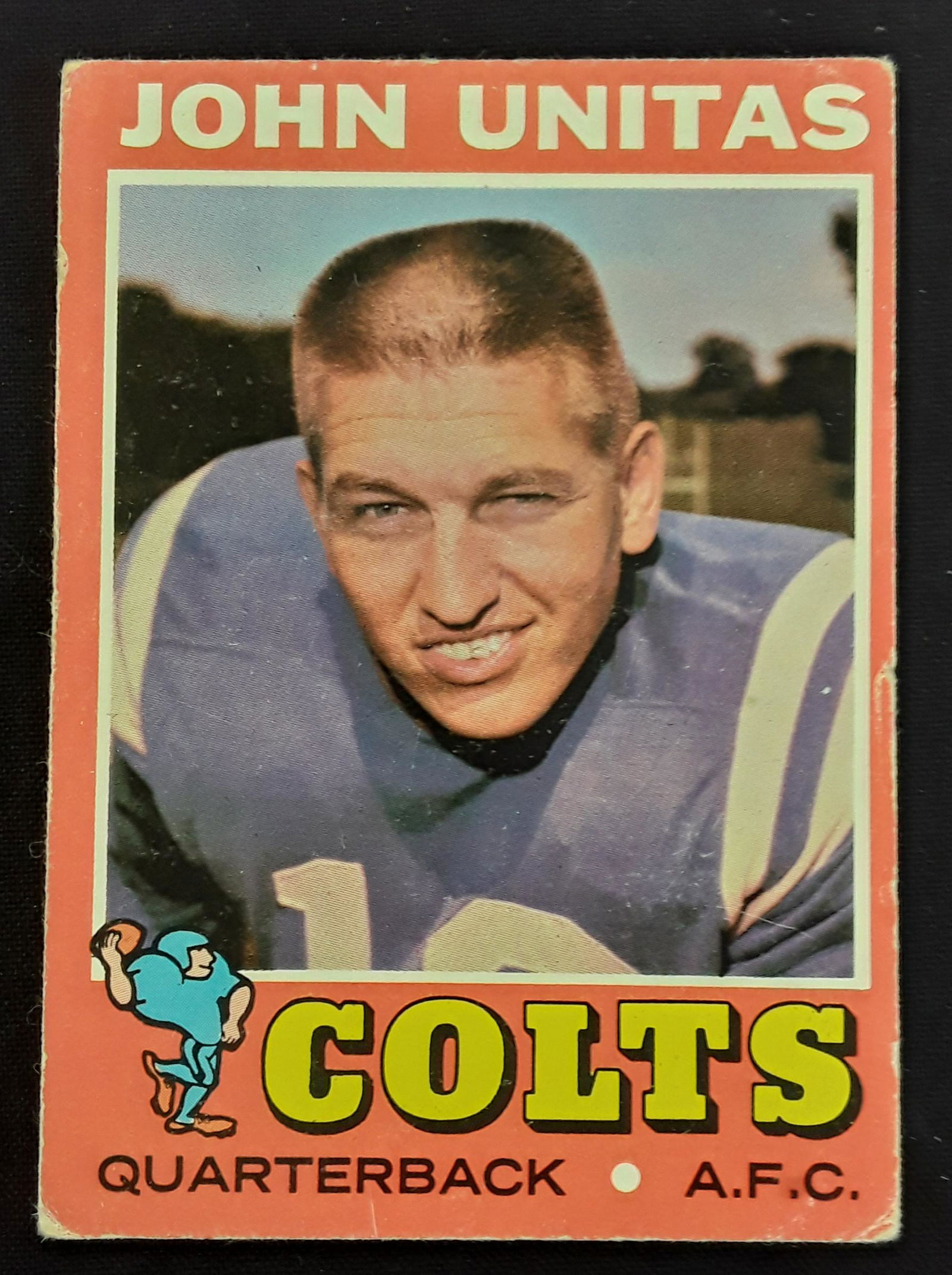 1971 TOPPS JOHN UNITAS FOOTBALL CARD (1 of 3)