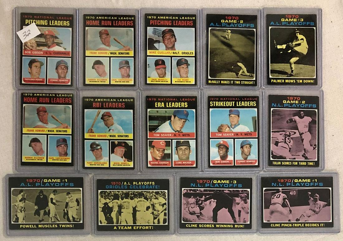 LOT 14 TOPPS 1971 BASEBALL LEADERS CARD: FEATURING SEAVER, GIBSON, YAZ, KILLEBREW, POWELL, HOWARD