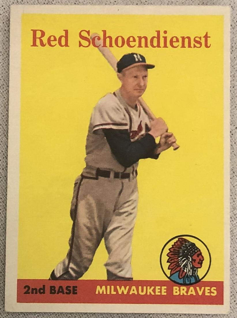 1968 TOPPS RED SCHOENDIENST BASEBALL CARD (1 of 4)