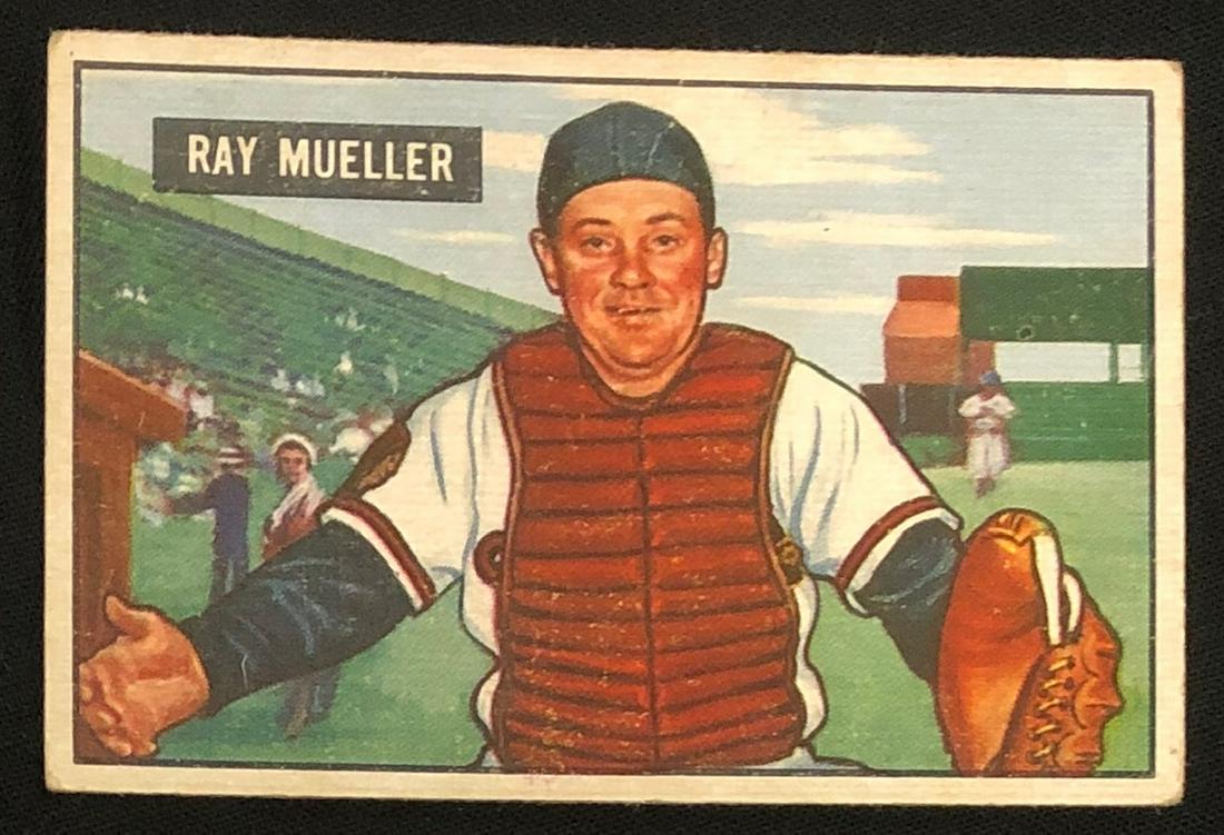 1951 BOWMAN #313 RAY MUELLER BASEBALL CARD (1 of 3)