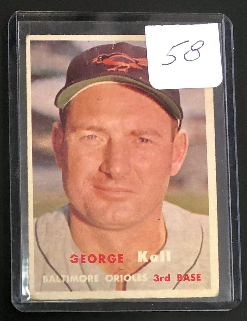 1957 TOPPS GEORGE KELL BASEBALL CARD (1 of 3)