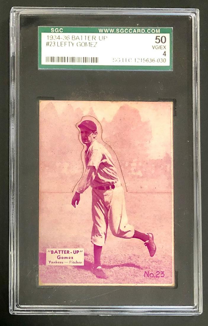 GRADED 1934-36 BATTER UP LEFTY GOMEZ BASEBALL CARD (1 of 5)