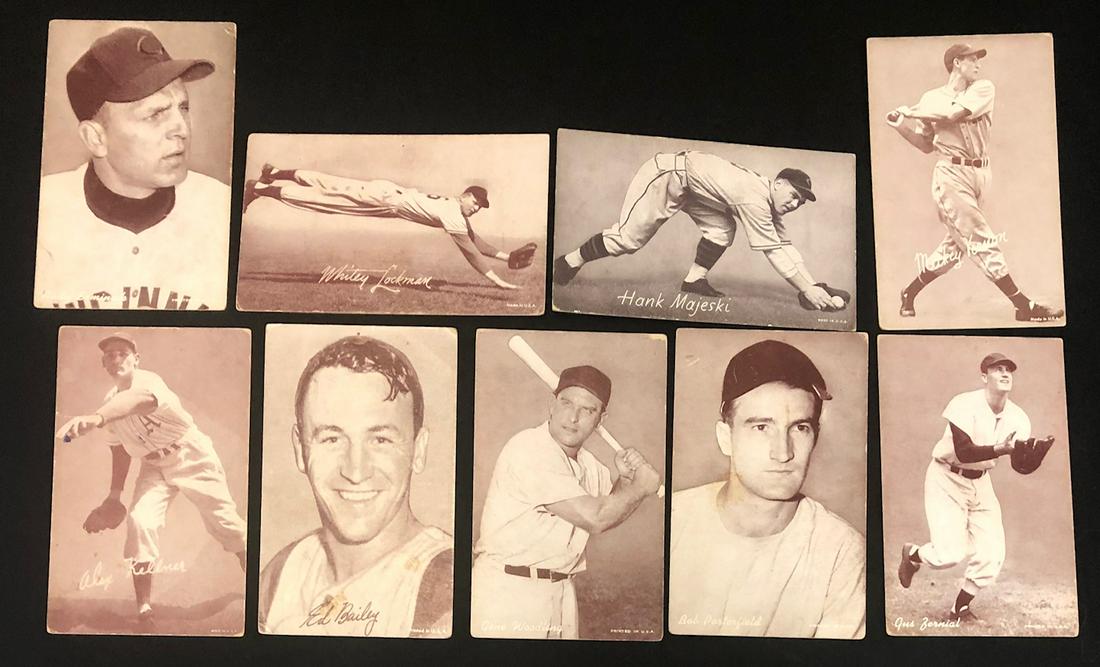 LOT 9 1950'S EXHIBIT CARDS W/ MICKEY VERNON (1 of 8)