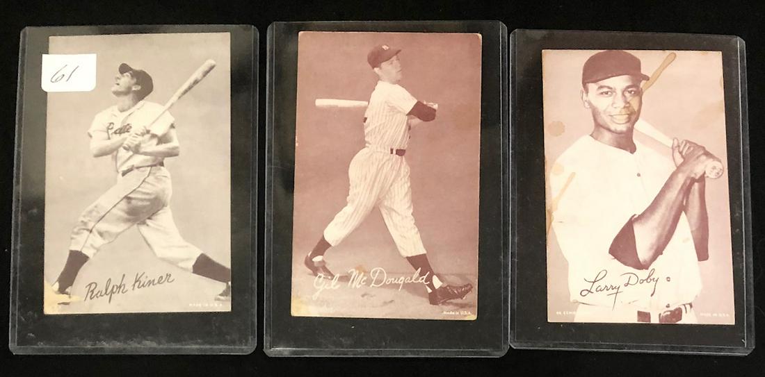 LOT 3 CIRCA 1950'S EXHIBIT BASEBALL STARS CARDS (1 of 6)