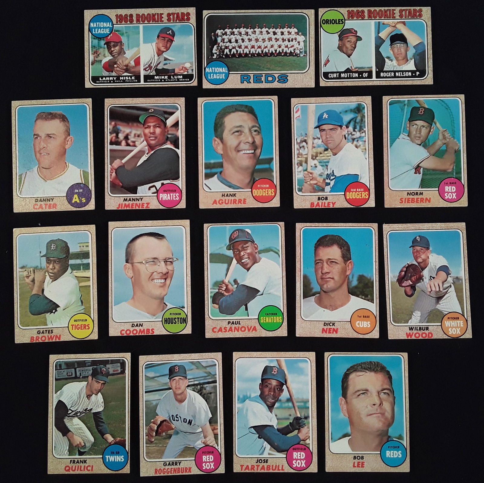 LOT 17 1968 TOPPS BASEBALL CARDS (1 of 8)