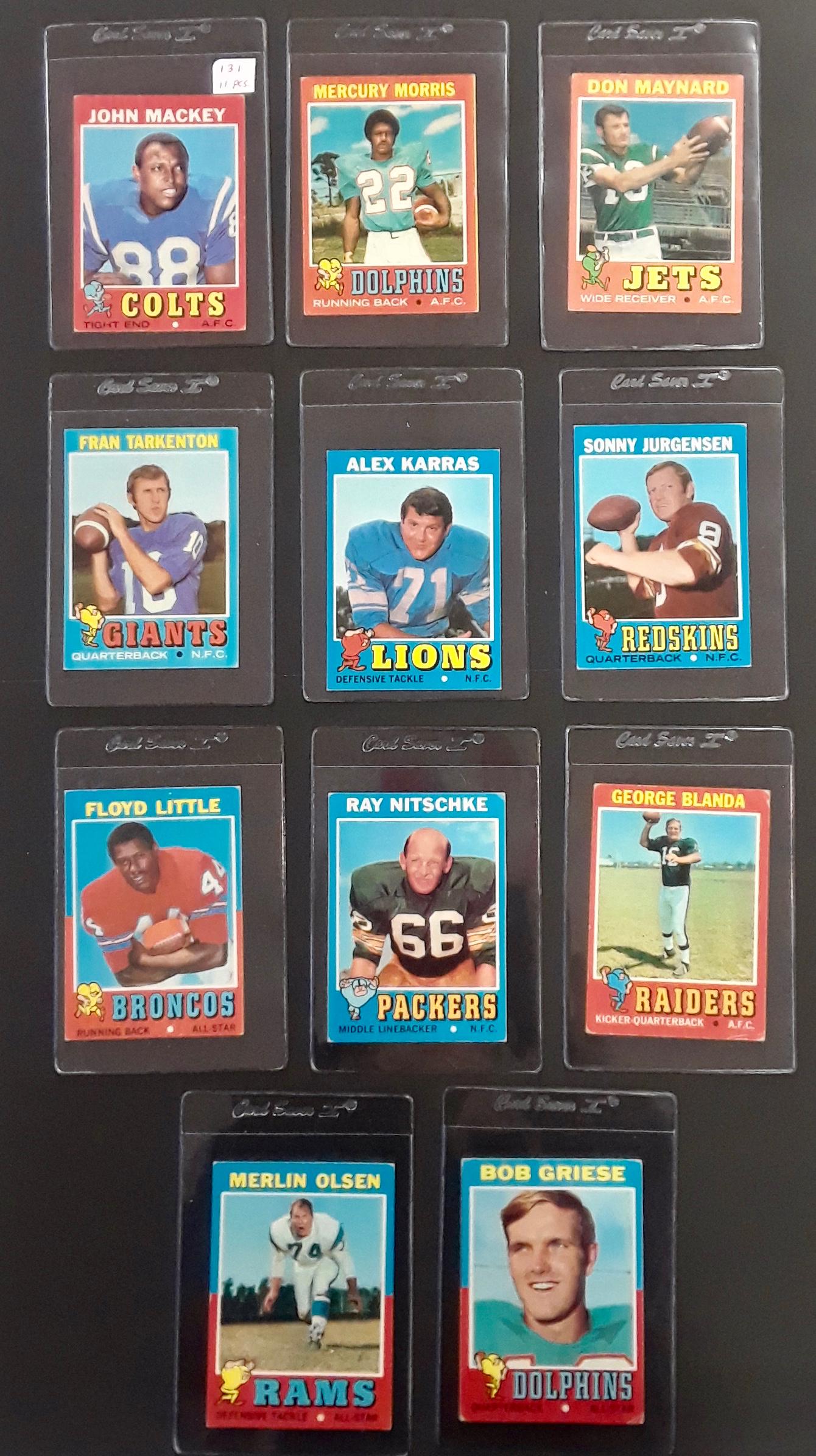 LOT 11 TOPPS 1971 FOOTBALL SUPERSTAR CARDS (1 of 4)