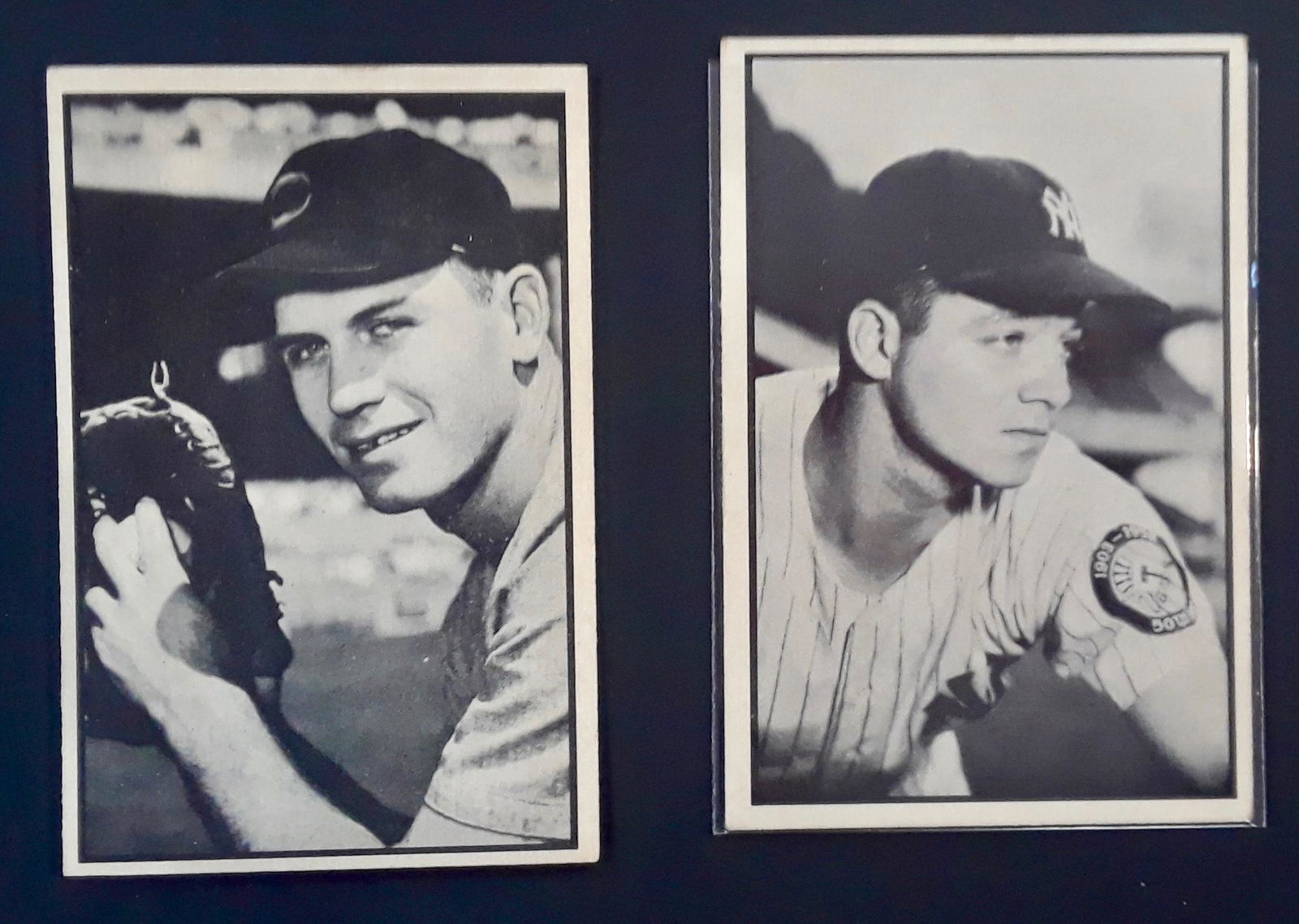 LOT 2 BOWMAN 1953 B/W BASEBALL CARDS (1 of 3)
