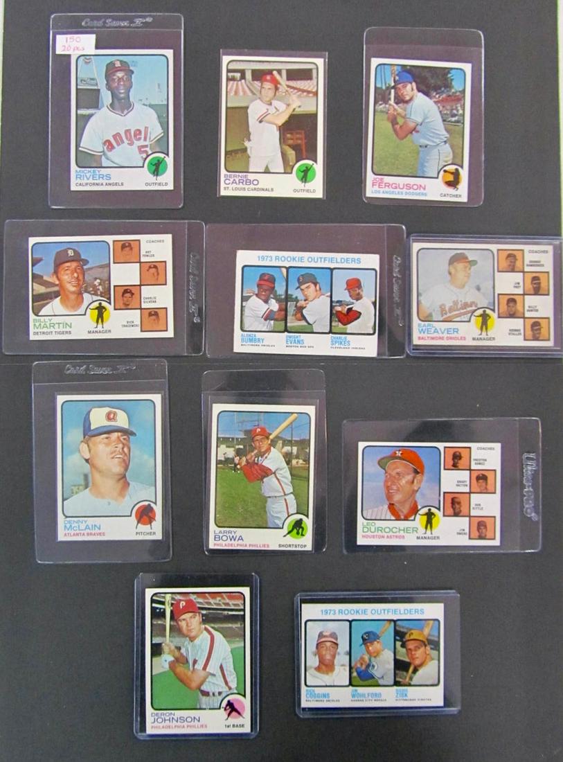 LOT 20 TOPPS 1973 BASEBALL CARDS (1 of 8)