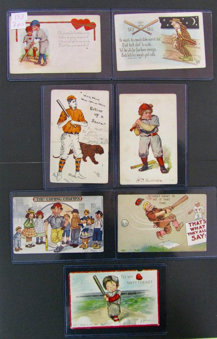 LOT 7 C. 1910-20 BASEBALL RELATED POSTCARDS (1 of 2)