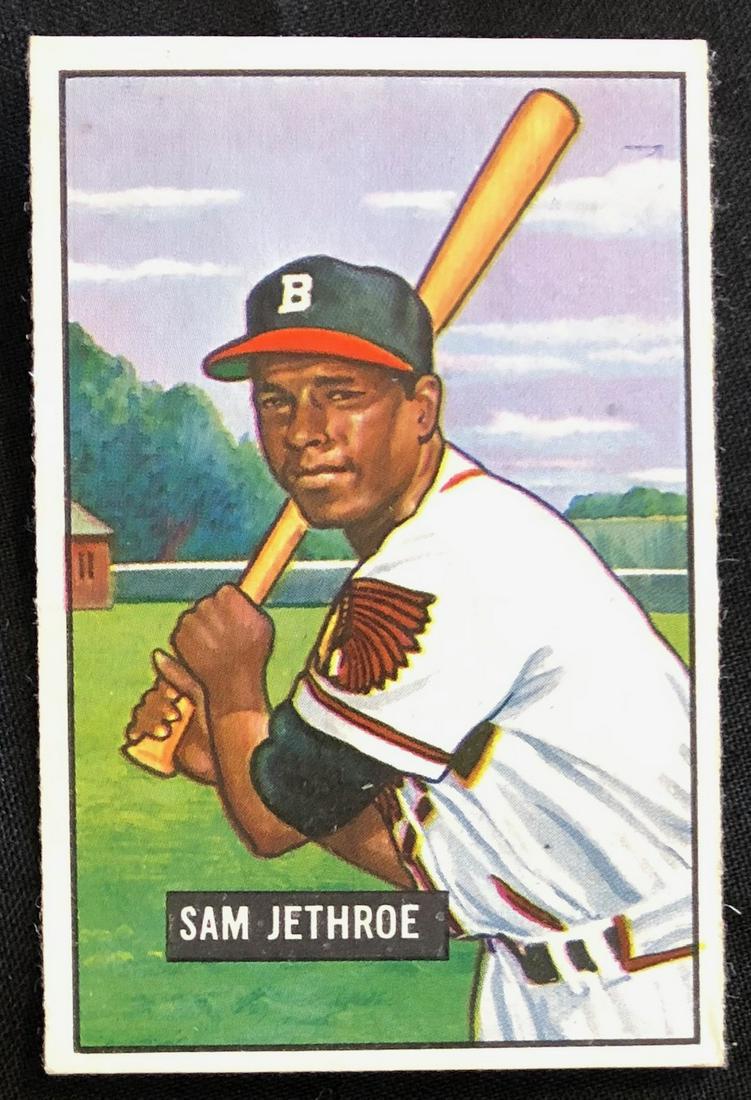1951 BOWMAN SAM JETHROE BASEBALL CARD (1 of 3)