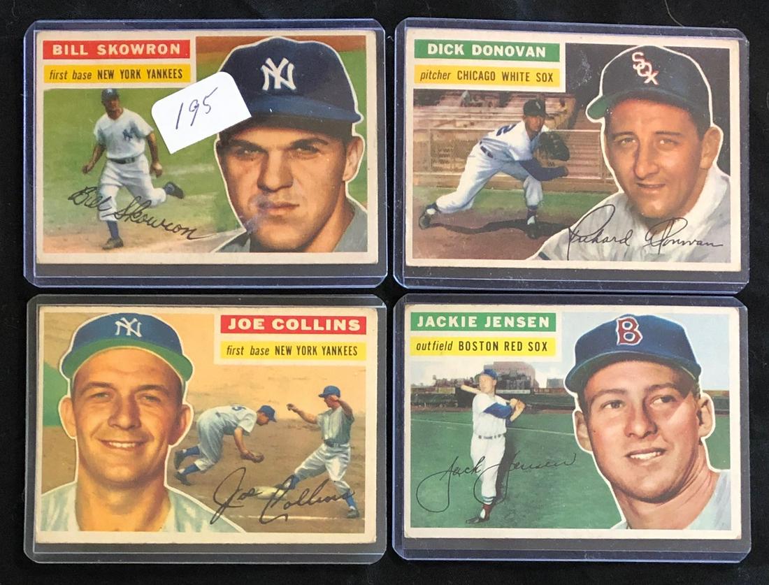 LOT 4 TOPPS 1956 BASEBALL CARDS (1 of 5)