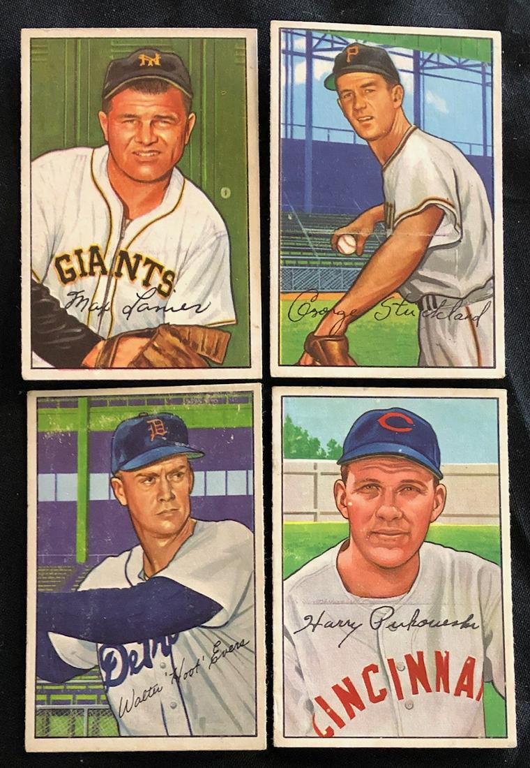 LOT 4 BOWMAN 1952 BASEBALL CARDS (1 of 6)