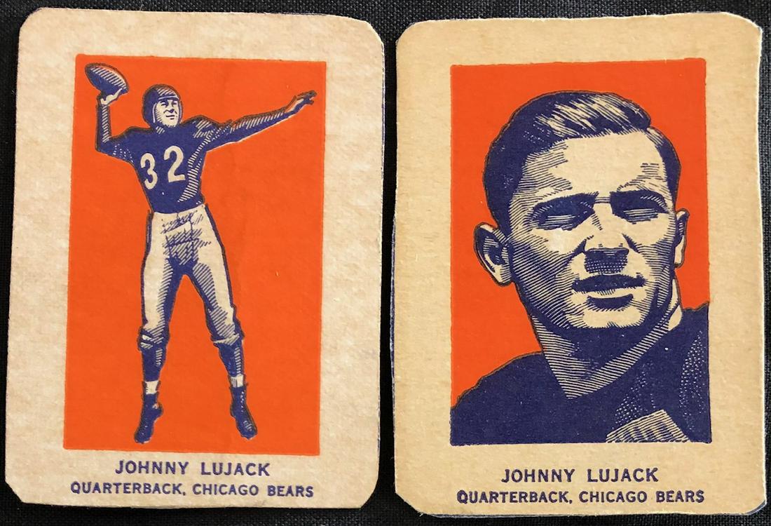 LOT 2 WHEATIES 1952 FOOTBALL JOHNNY LUJACK CARDS (1 of 3)
