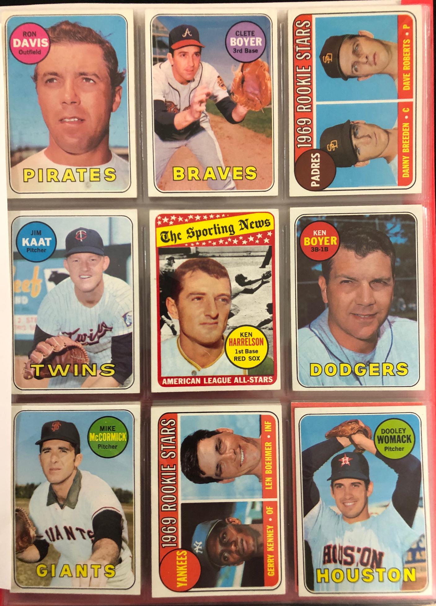 LOT 46 TOPPS 1969 BASEBALL CARDS (1 of 7)