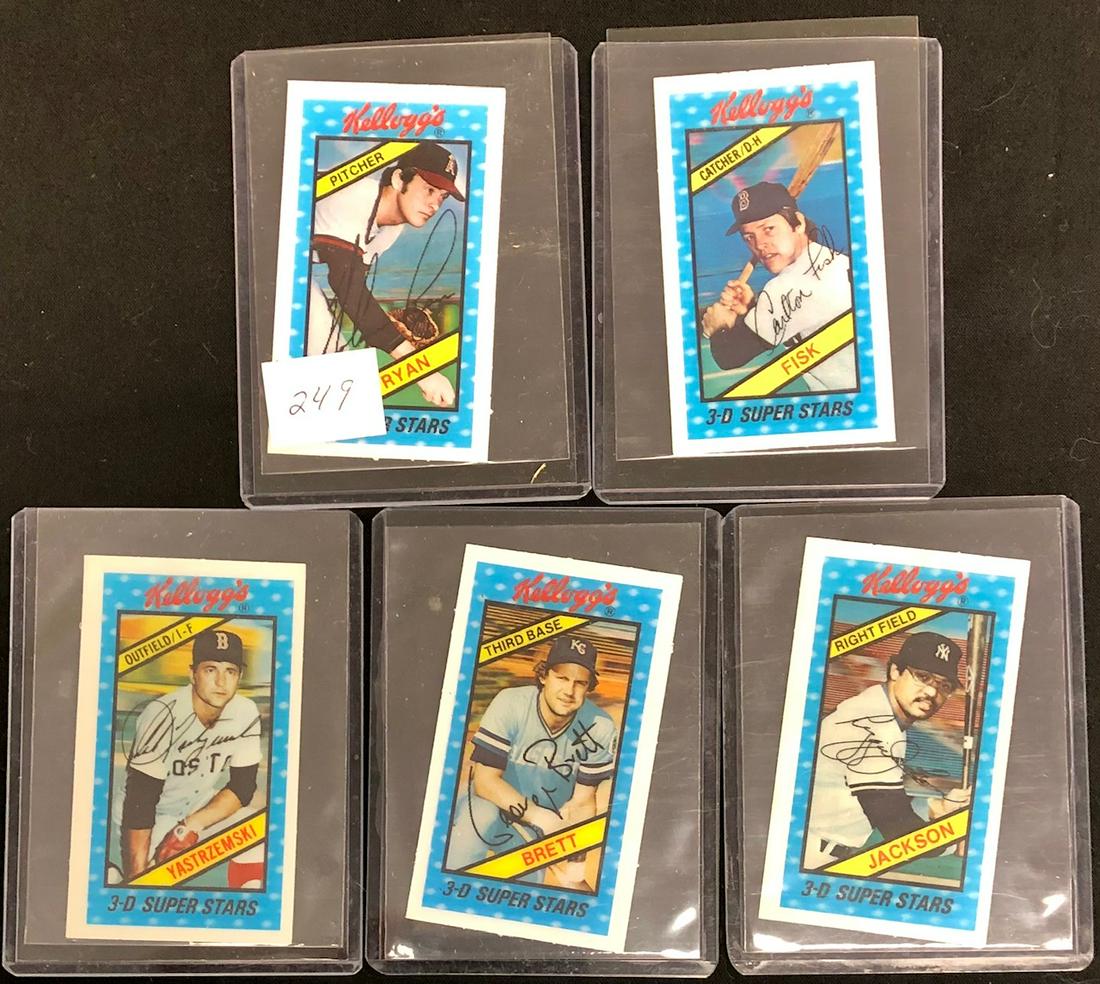 LOT 5 KELLOGG'S 1980 3-D SUPERSTAR BASEBALL CARDS (1 of 5)