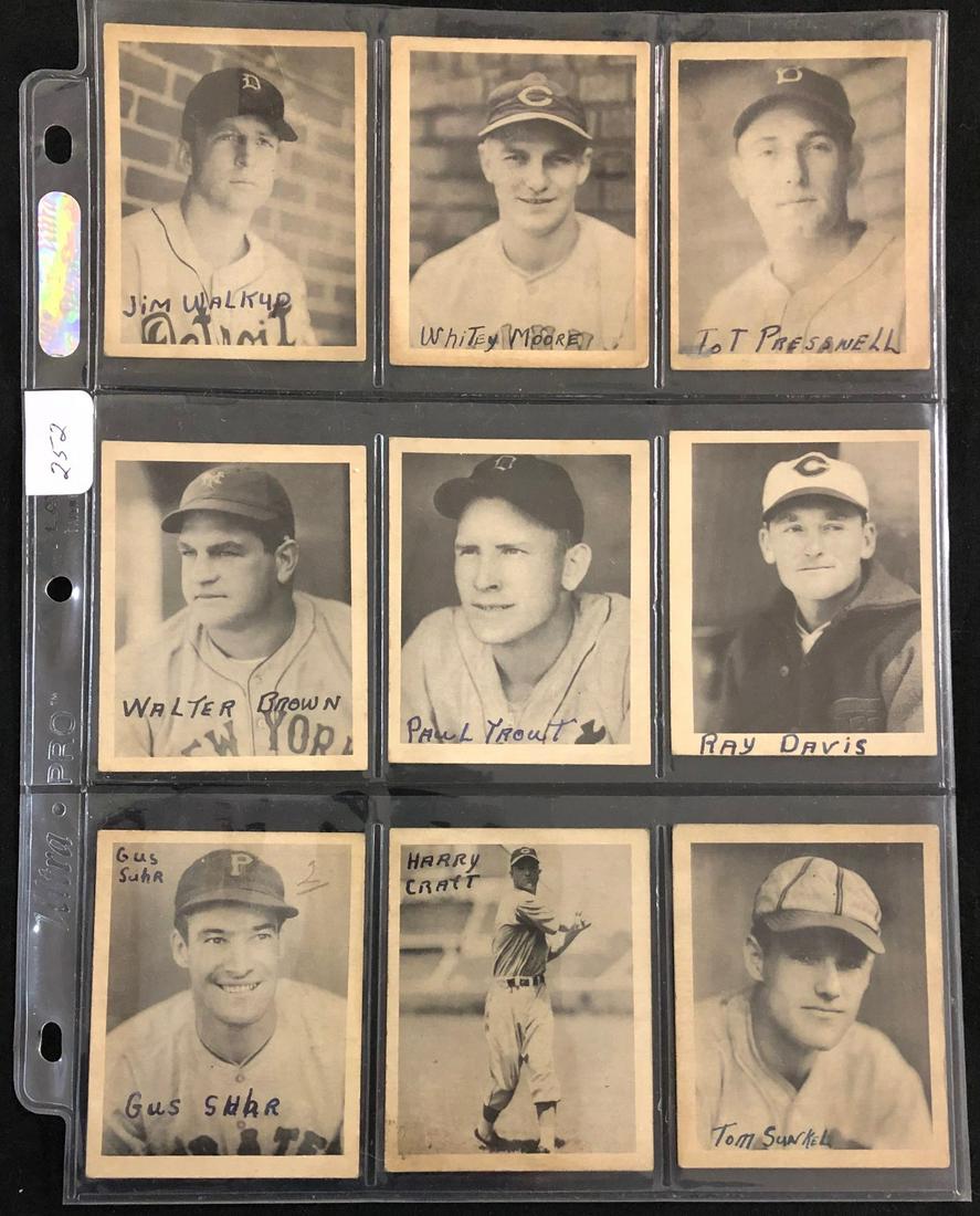 LOT 9 "PLAYBALL" 1939 BASEBALL CARDS (1 of 7)