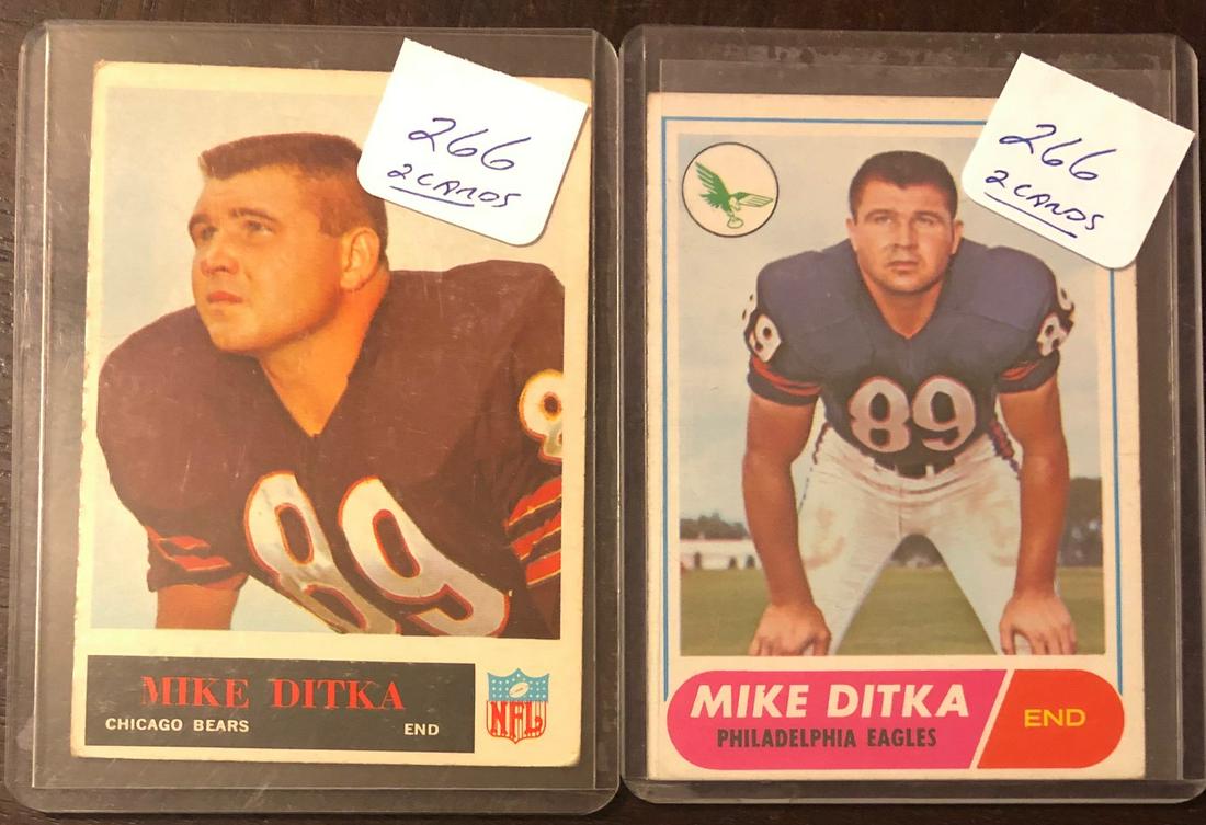 LOT 2 VINTAGE MIKE DITKA FOOTBALL CARDS (1 of 5)