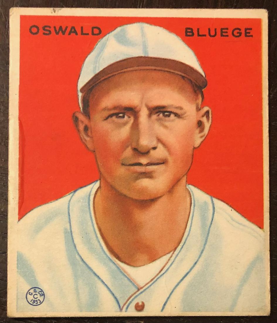 1933 OSWALD BLUEGE GOUDEY BASEBALL CARD (1 of 3)