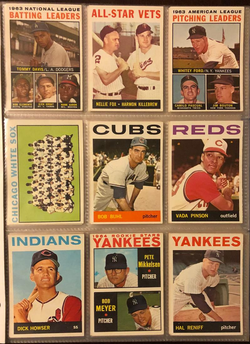 LOT 44 TOPPS 1964 BASEBALL CARDS W/ STARS (1 of 6)