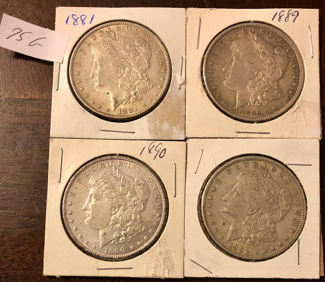 LOT 4 MORGAN SILVER DOLLARS (1 of 9)