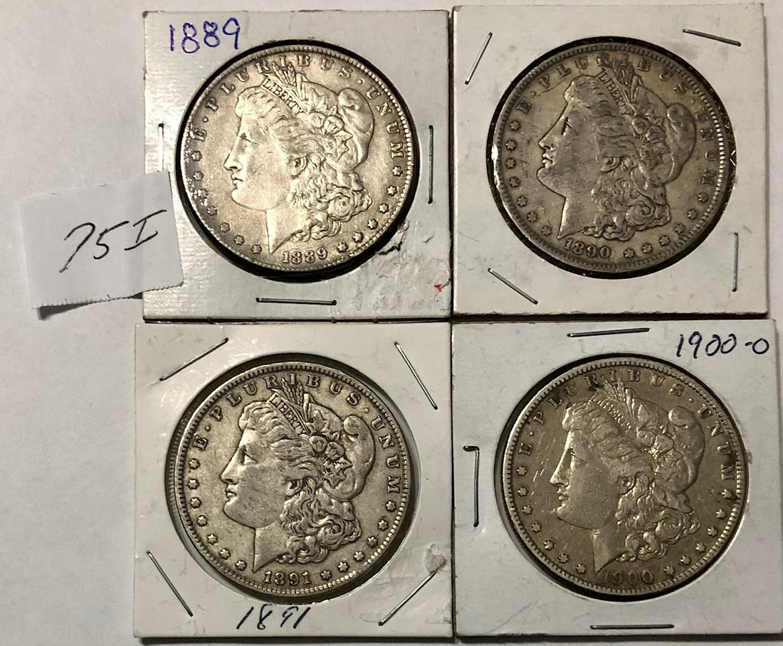 LOT 4 MORGAN SILVER DOLLARS (1 of 9)