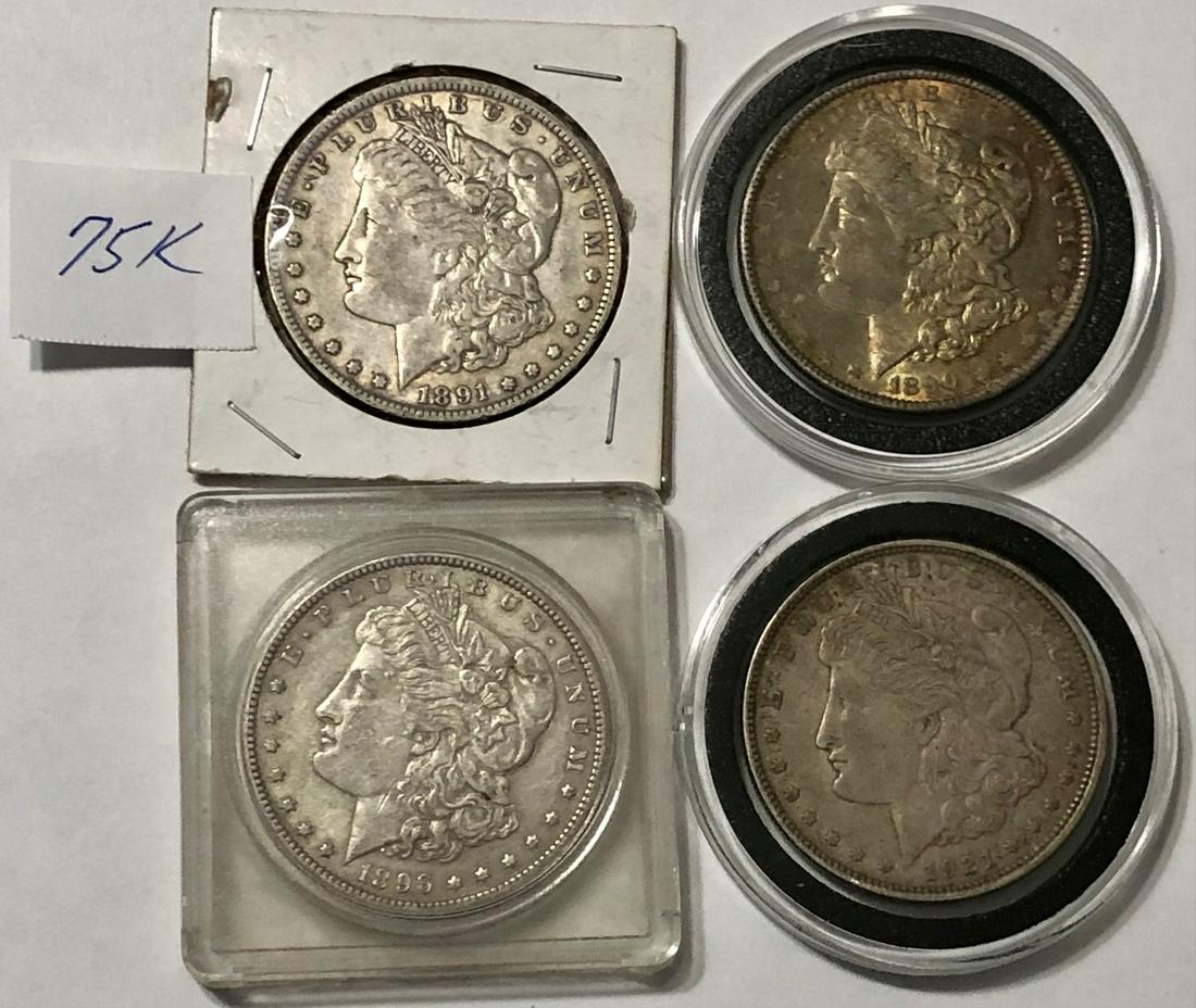 LOT 4 MORGAN SILVER DOLLARS (1 of 9)