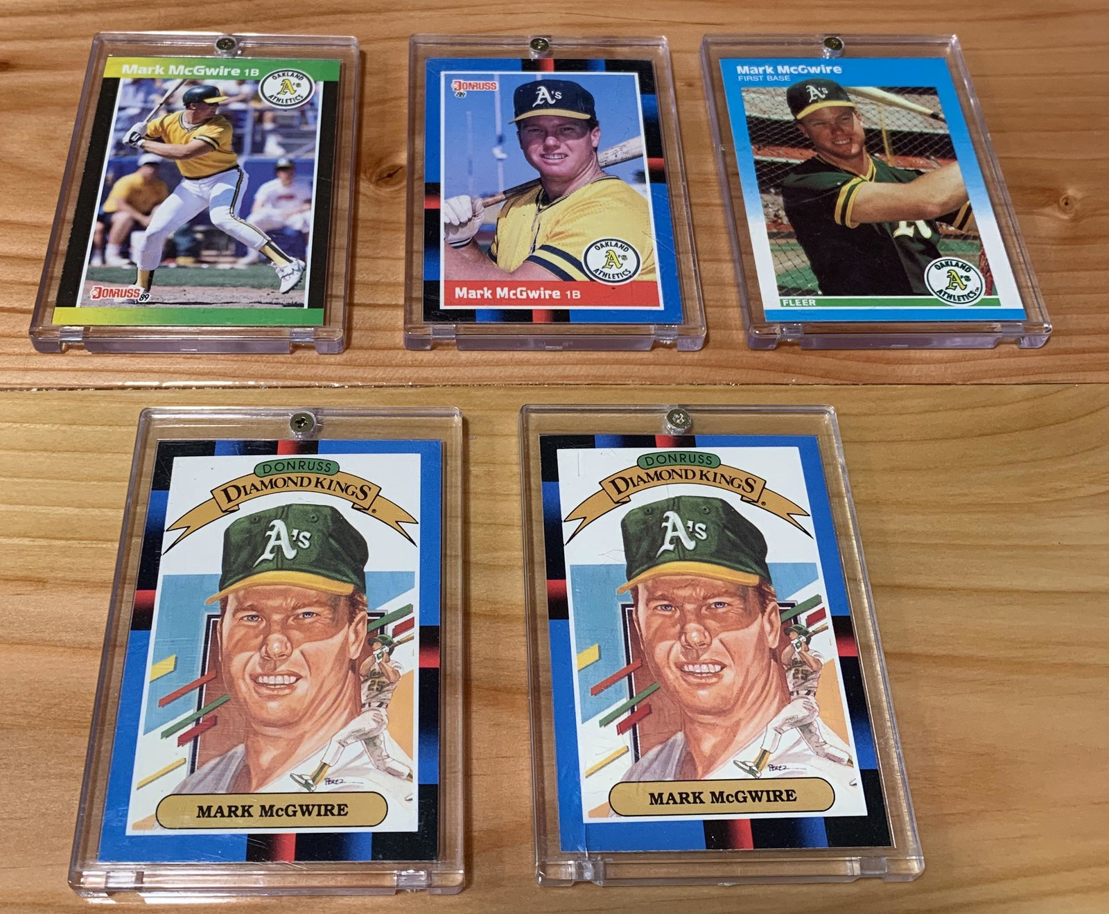 LOT 5 MARK MCGWIRE BASEBALL CARDS - INCLUDES ROOKIE (1 of 7)